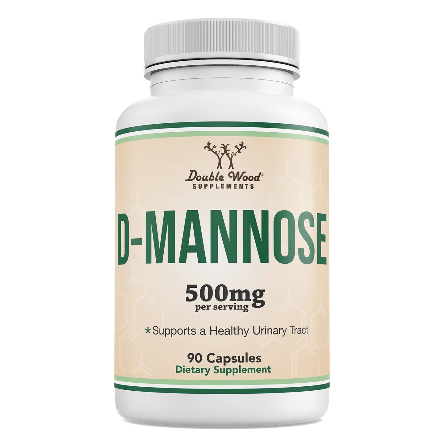 D-Mannose Supplement from DOuble Woods on white background