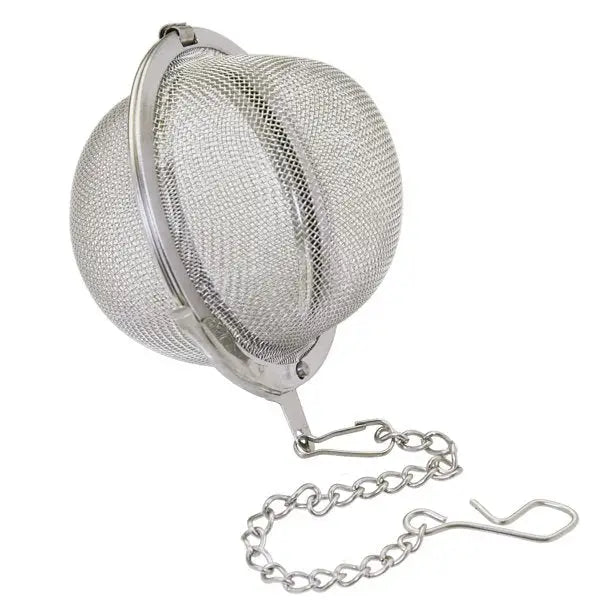 3’’ Tea Ball Steeper - Apothecary This stainless steel tea ball steeper features silver mesh for loose leaf teas.