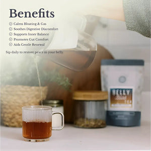 Belly Bliss Gut Renewal Tea - Family Herbal - Perfect loose leaf blend for health & harmony! Trusted by 70,000