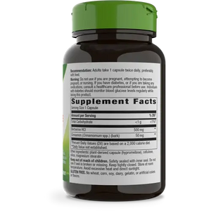 Berberine w/ Cinnamon Capsules - Supplements
