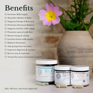 Breastmilk Boost Trio - Increase Milk Supply The contains Dairy Diva Lush Leche and Machine capsules. These herbal