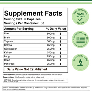 Grass-Fed Beef Organ Supplement - Apothecary