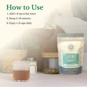 Joint Support Tea - TEA contains devil’s claw for inflammation and dandelion leaf toxins. This herbal infusion supports