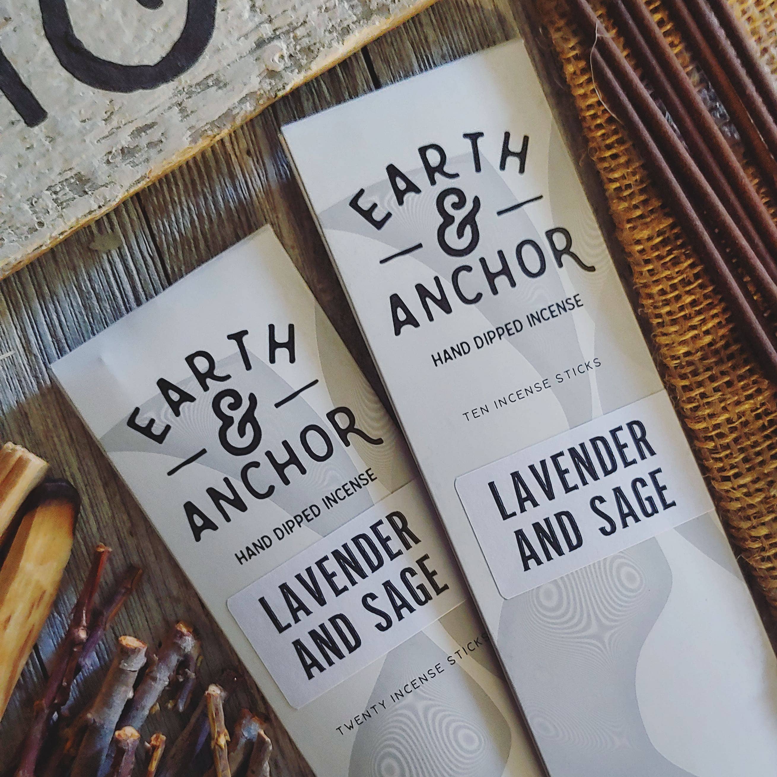 Lavender & Sage Hand Dipped Incense - Apothecary