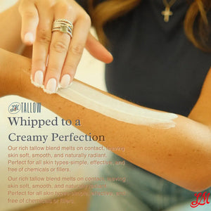 Lavender Whipped Tallow Moisturizer | Natural Beef Lotion - Apothecary whipped tallow contains pure beef and lavender.