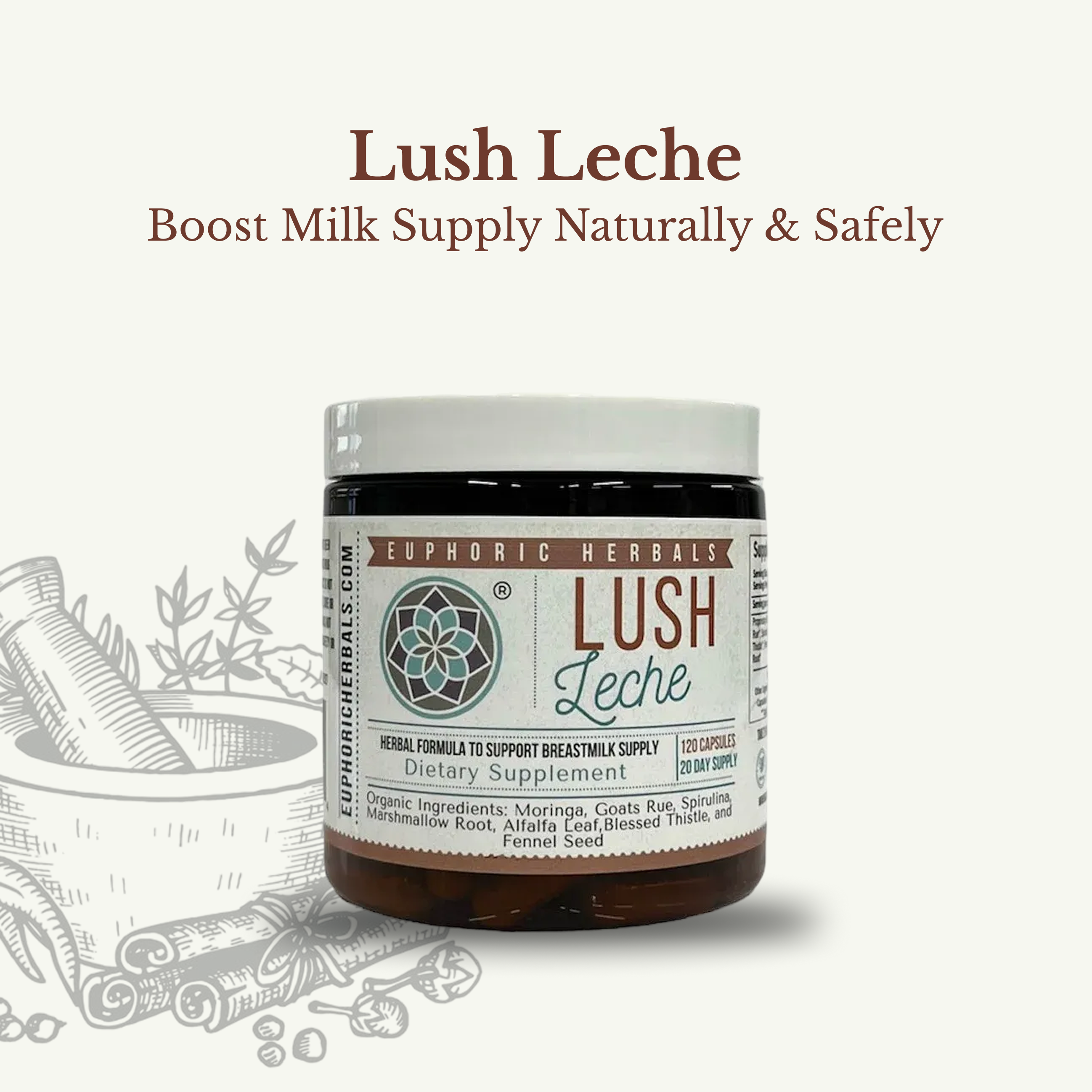 Lush Leche - Breastfeeding Supplement - Increase Milk Supply Boost milk naturally with premium breastfeeding herbal