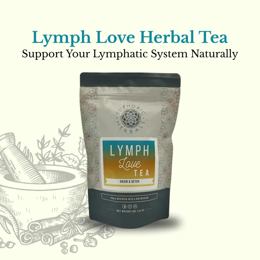 Lymph Love Herbal Tea - TEA tea supports lymphatic drainage. This blend contains cleavers herb dandelion leaf turmeric