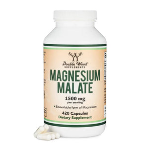 Magnesium Malate - Apothecary Double Wood provides 1500 mg per serving with 420 capsules. This supplement combines