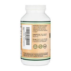 Magnesium Malate - Apothecary Double Wood provides 1500 mg per serving with 420 capsules. This supplement combines
