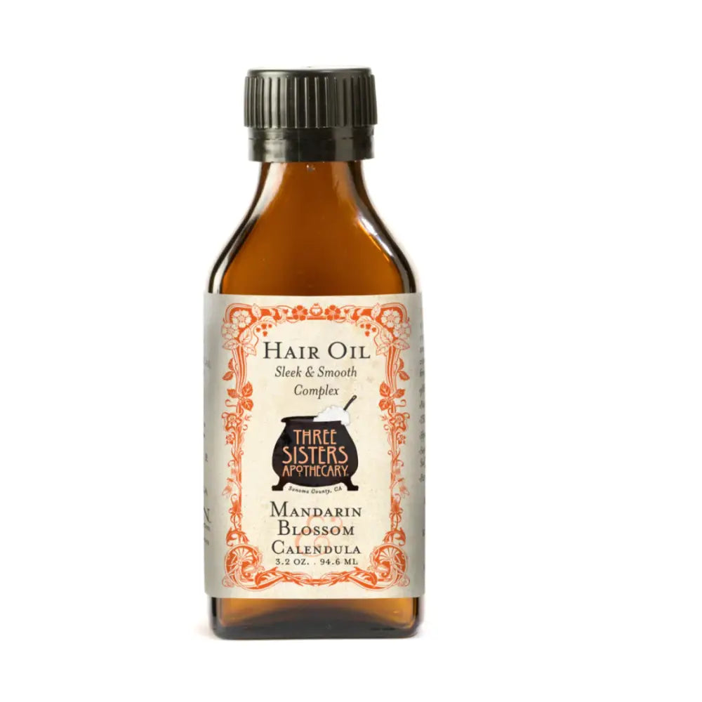 Mandarin Blossom Hair Oil - Body Care Three Sisters Apothecary hair oil provides rice bran and silk extracts