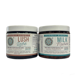 Milk Machine & Lush Leche Duo - 2 MONTH SUPPLY - Increase Supply Boost lactation naturally with premium breastfeeding