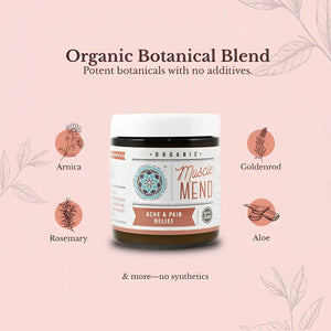 Muscle Mend Salve - Family for fitness general aches and aliments or the pain in your neck caused by co-sleeping child
