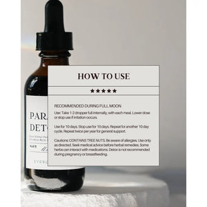 Parasite Detox Herbal Tincture - Apothecary This from Evergreen comes in 2oz glass bottles. Users the United States