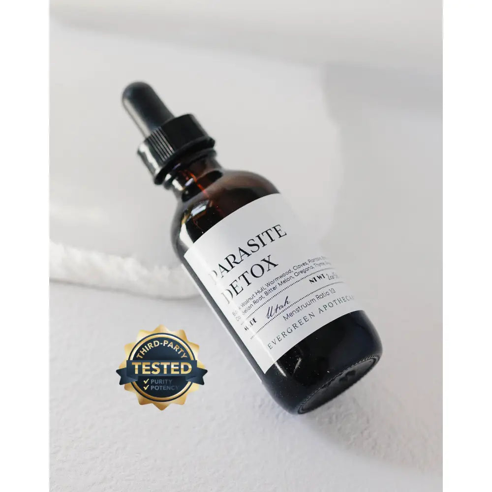 Parasite Detox Herbal Tincture - Apothecary This from Evergreen comes in 2oz glass bottles. Users the United States