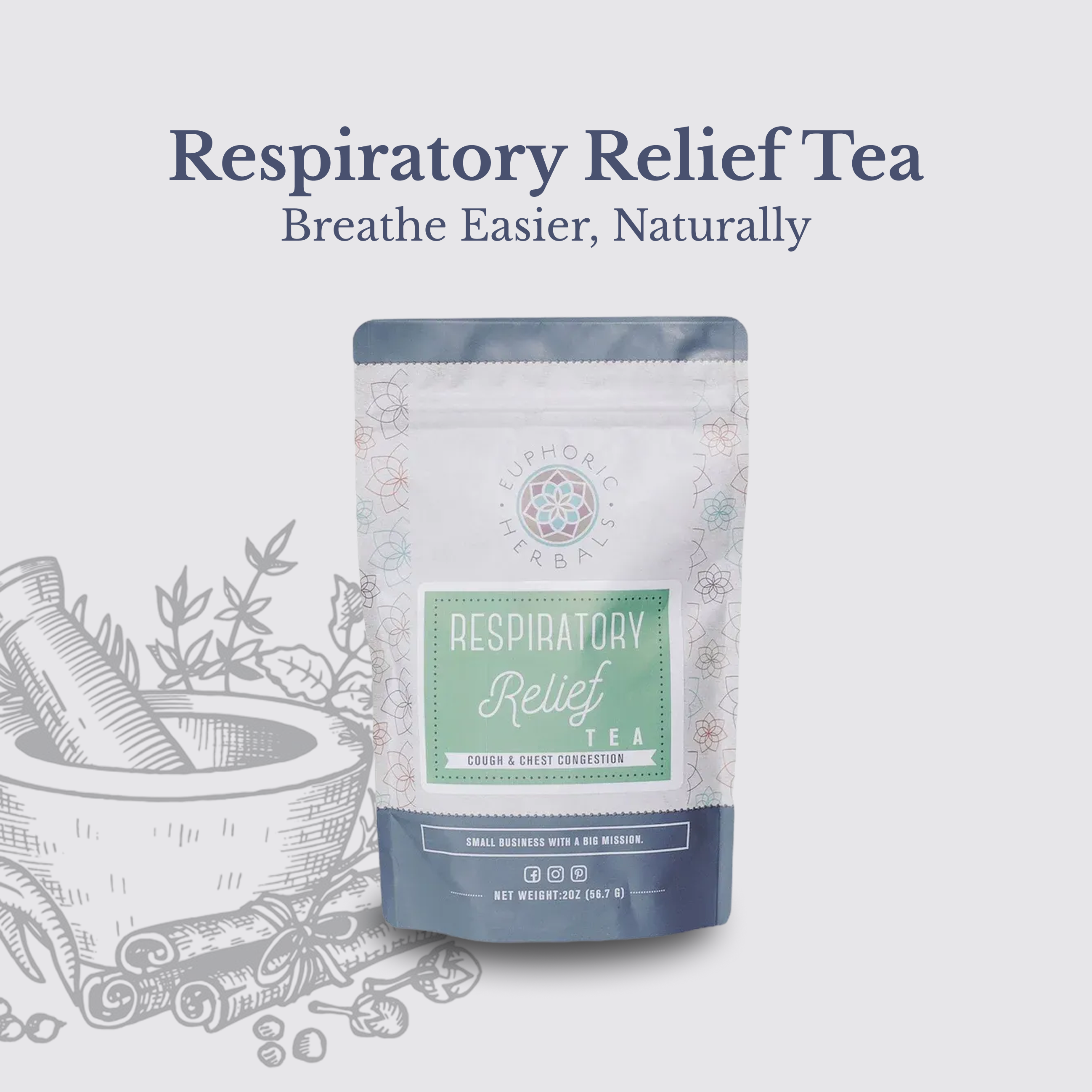 Respiratory Relief Tea - Family Organic herbal tea blend can be prepared as a or an syrup.