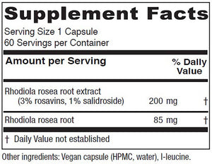 Rhodiola Capsules - Apothecary