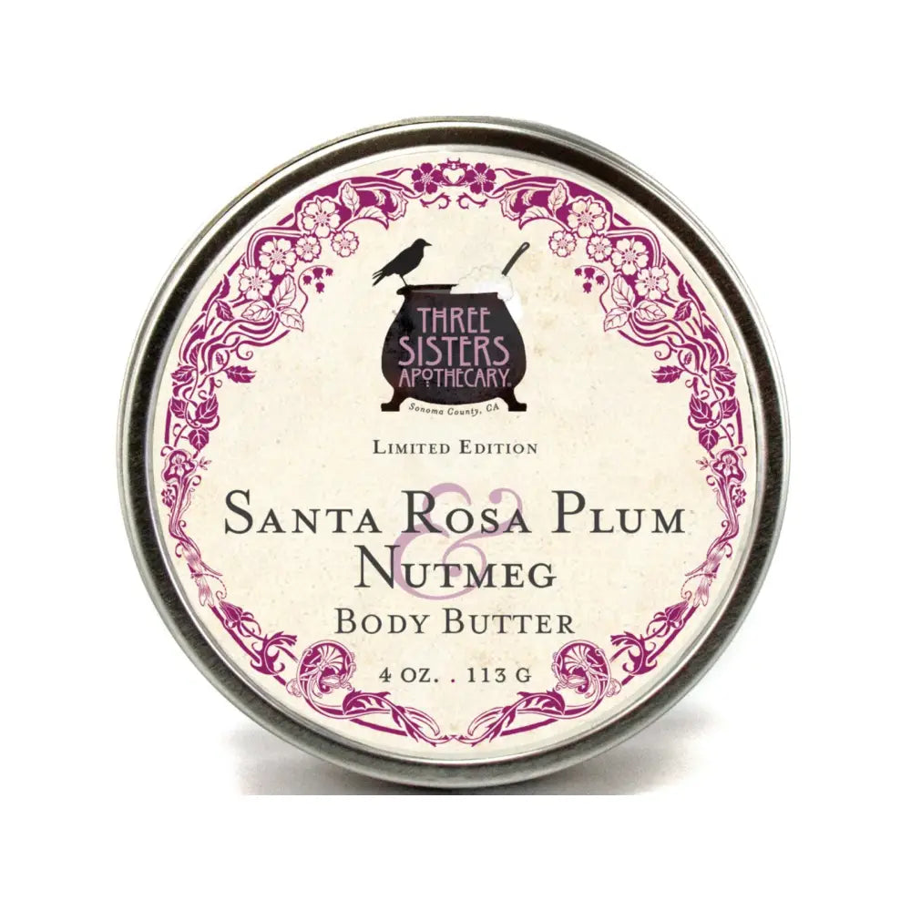 Santa Rosa Plum Nutmeg Body Butter - Care Three Sisters Apothecary and contains goldenseal oils. This creamy restores