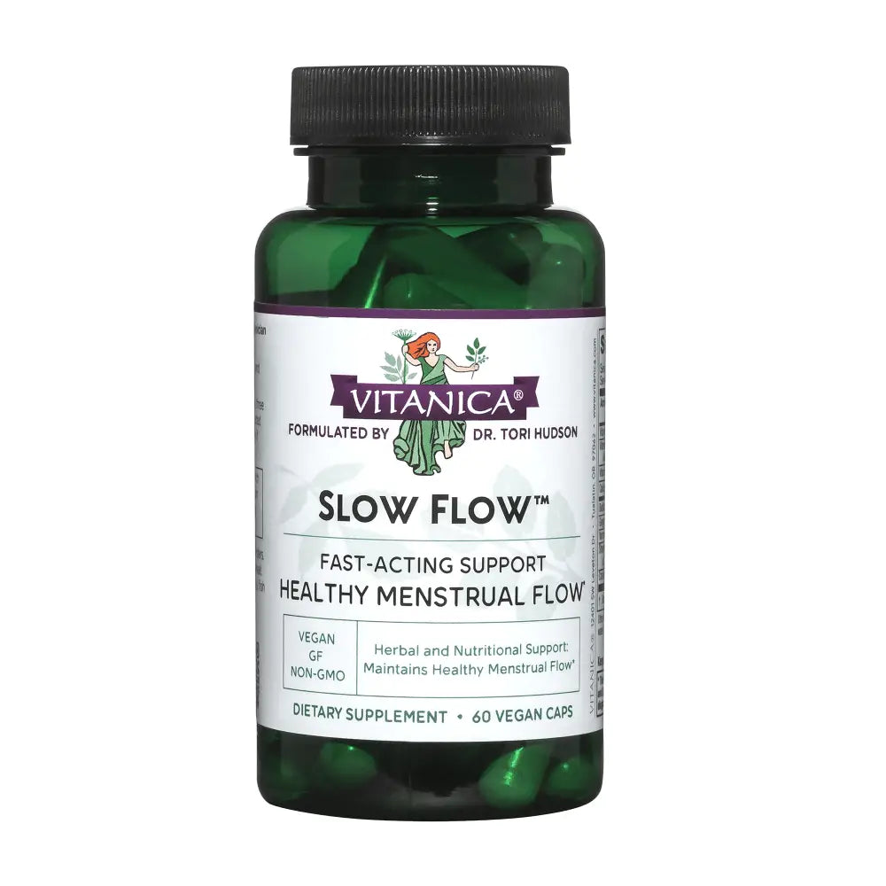 Slow Flow - Supplements contains calcium ascorbate and aerial parts of herbs. This dietary supplement supports normal