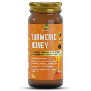 Turmeric Honey - Apothecary This Multifloral Infused Superfood Blend combines powder with ginger and black seed.