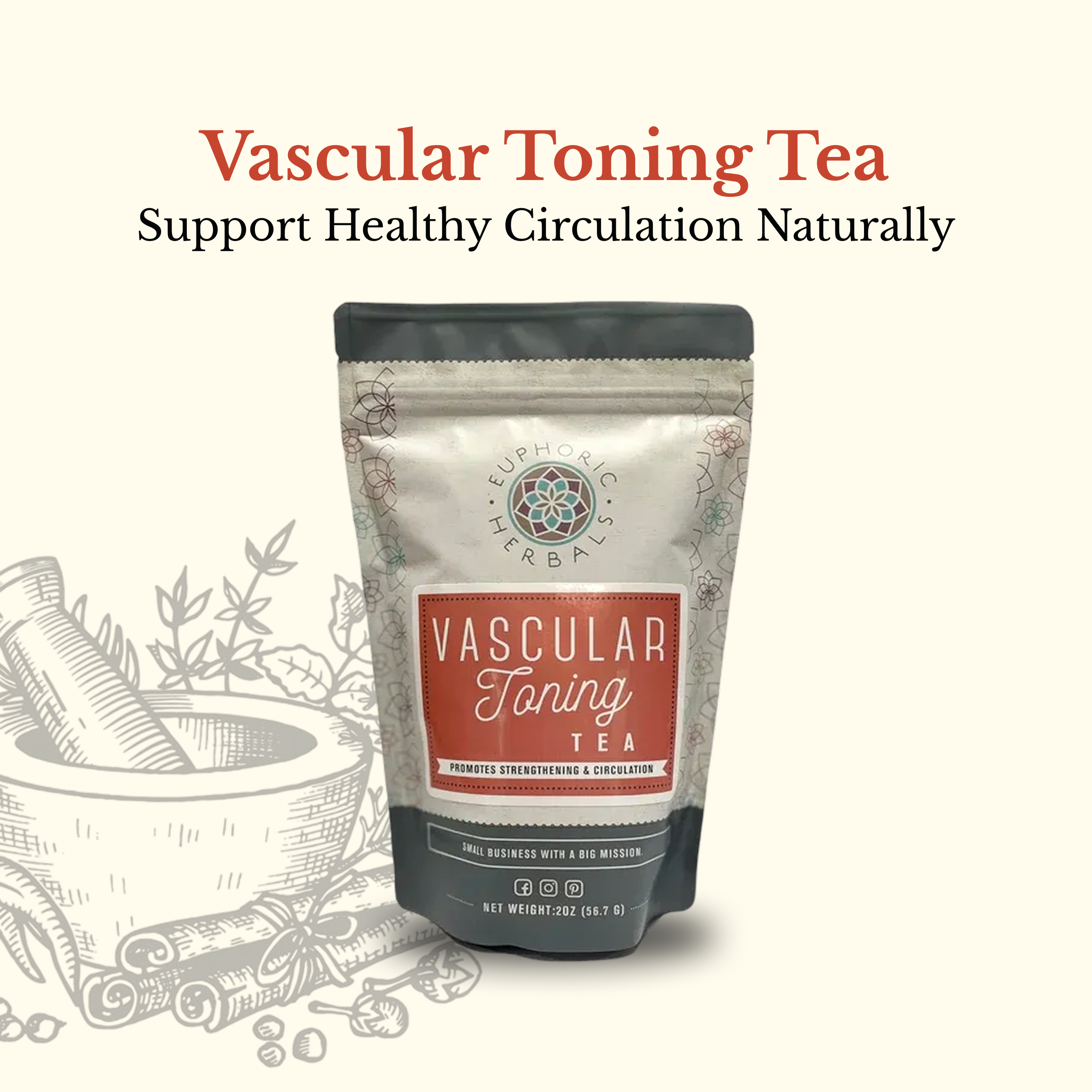 Vascular Toning Tea - 30 Cup Servings - Pregnancy Discover the Power of Herbal Tea! Say goodbye to varicose veins