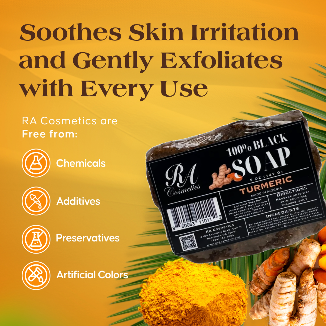African Black Turmeric Soap Bar