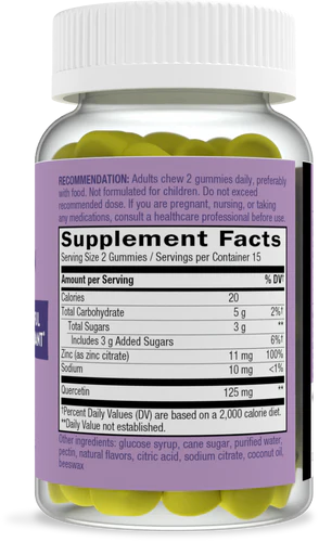 Quercetin Gummies with Zinc