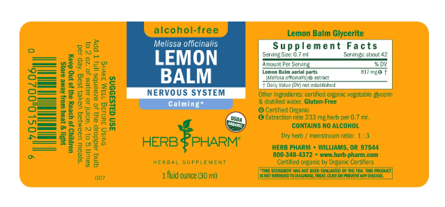 Lemon Balm Extract - Alcohol Free