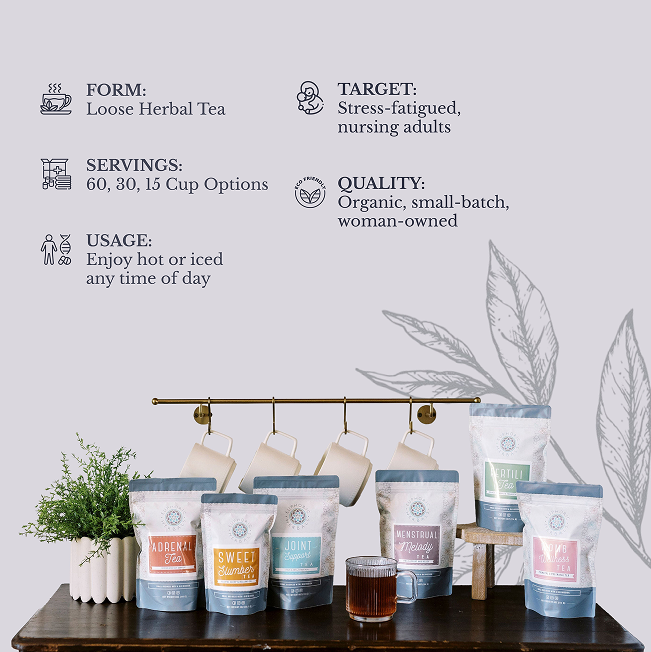 Adrenal Love Tea - Cortisol Support - Postpartum Stressed wired and exhausted? supports healthy cortisol levels adrenal
