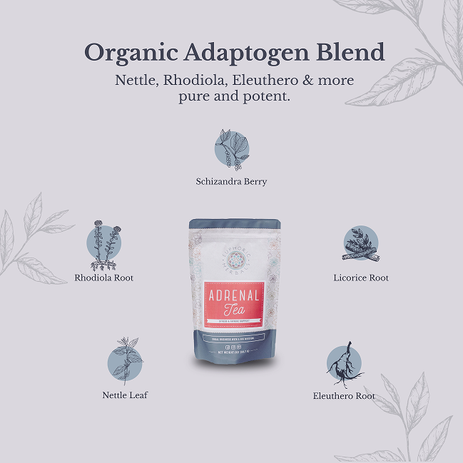 Adrenal Love Tea - Cortisol Support - Postpartum Stressed wired and exhausted? supports healthy cortisol levels adrenal