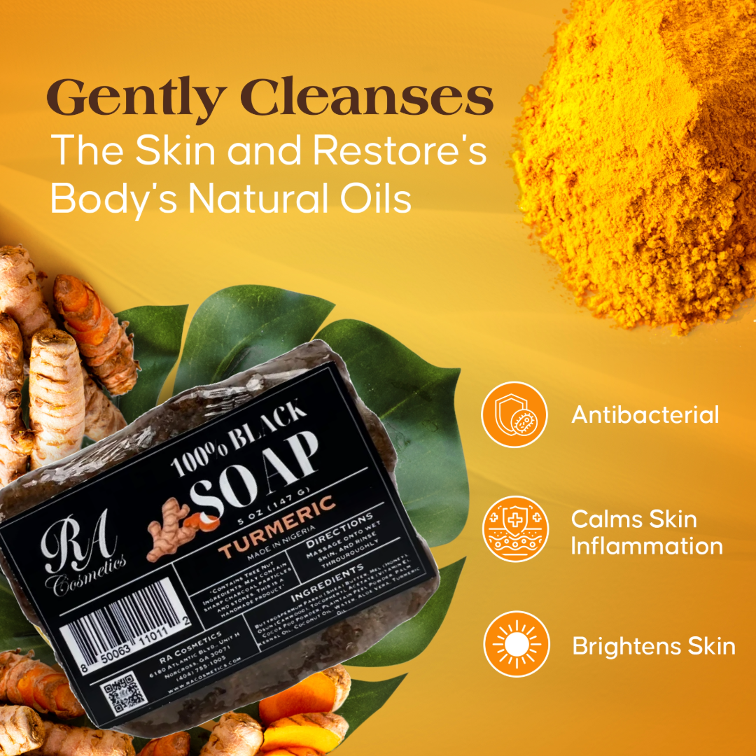 African Black Turmeric Soap Bar - Body Care