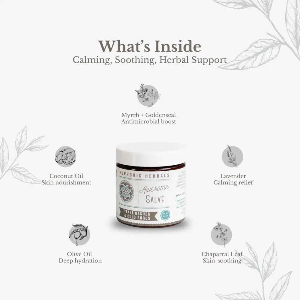 Awesome Salve - Postpartum salve contains organic ingredients like olive oil and coconut for skin in the United States.