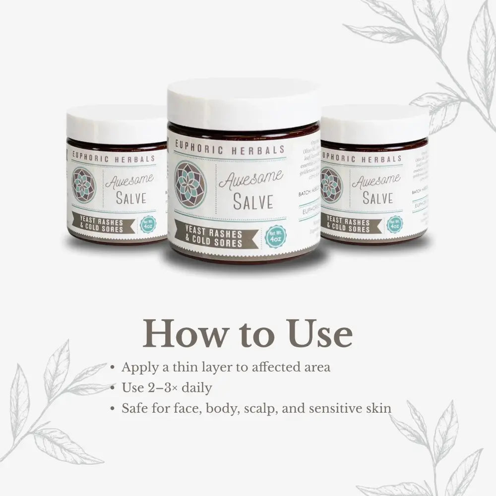 Awesome Salve - Postpartum salve contains organic ingredients like olive oil and coconut for skin in the United States.