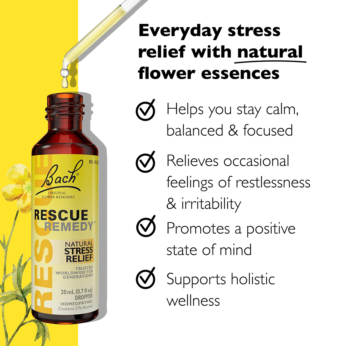 Bach Rescue Remedy Natural Stress Relief - Apothecary