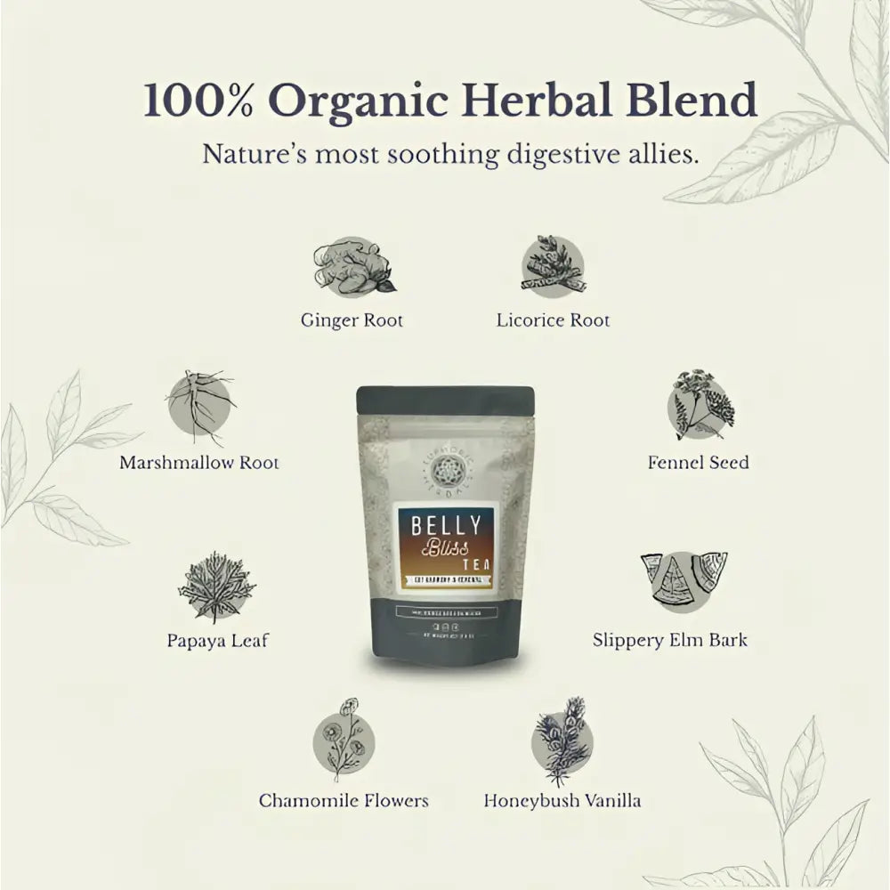 Belly Bliss Gut Renewal Tea - Family Herbal - Perfect loose leaf blend for health & harmony! Trusted by 70,000