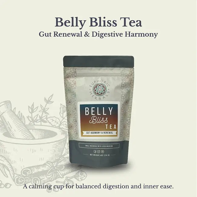 Belly Bliss Gut Renewal Tea - Family Herbal - Perfect loose leaf herbal tea blend for gut health & harmony! Trusted