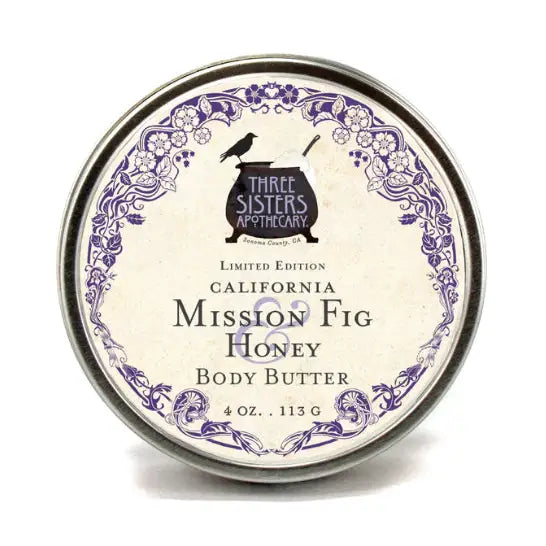 California Mission Fig Honey Body Butter - Care Three Sisters Apothecary body butter contains beeswax plus shea