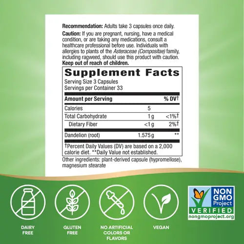Dandelion Root Capsules - Supplements