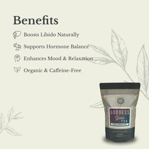 Goddess Glow Tea - 30 Cup Serving - Postpartum tea contains shatavari root and damiana leaf. This organic blend