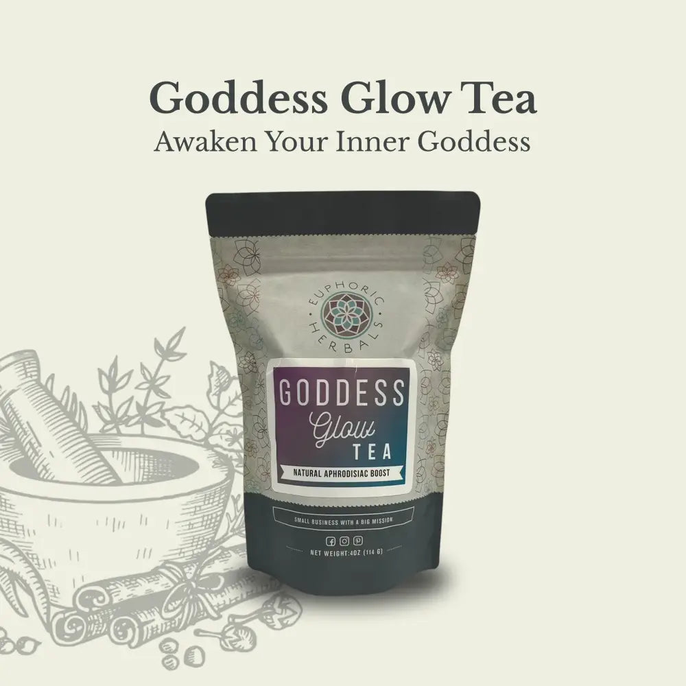 Goddess Glow Tea - 30 Cup Serving - Postpartum tea contains shatavari root and damiana leaf. This organic blend