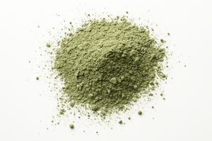 Green Clay Powder loose on white background