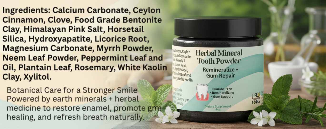 Herbal Mineral Tooth Powder – Remineralizing Gum Repair - Apothecary