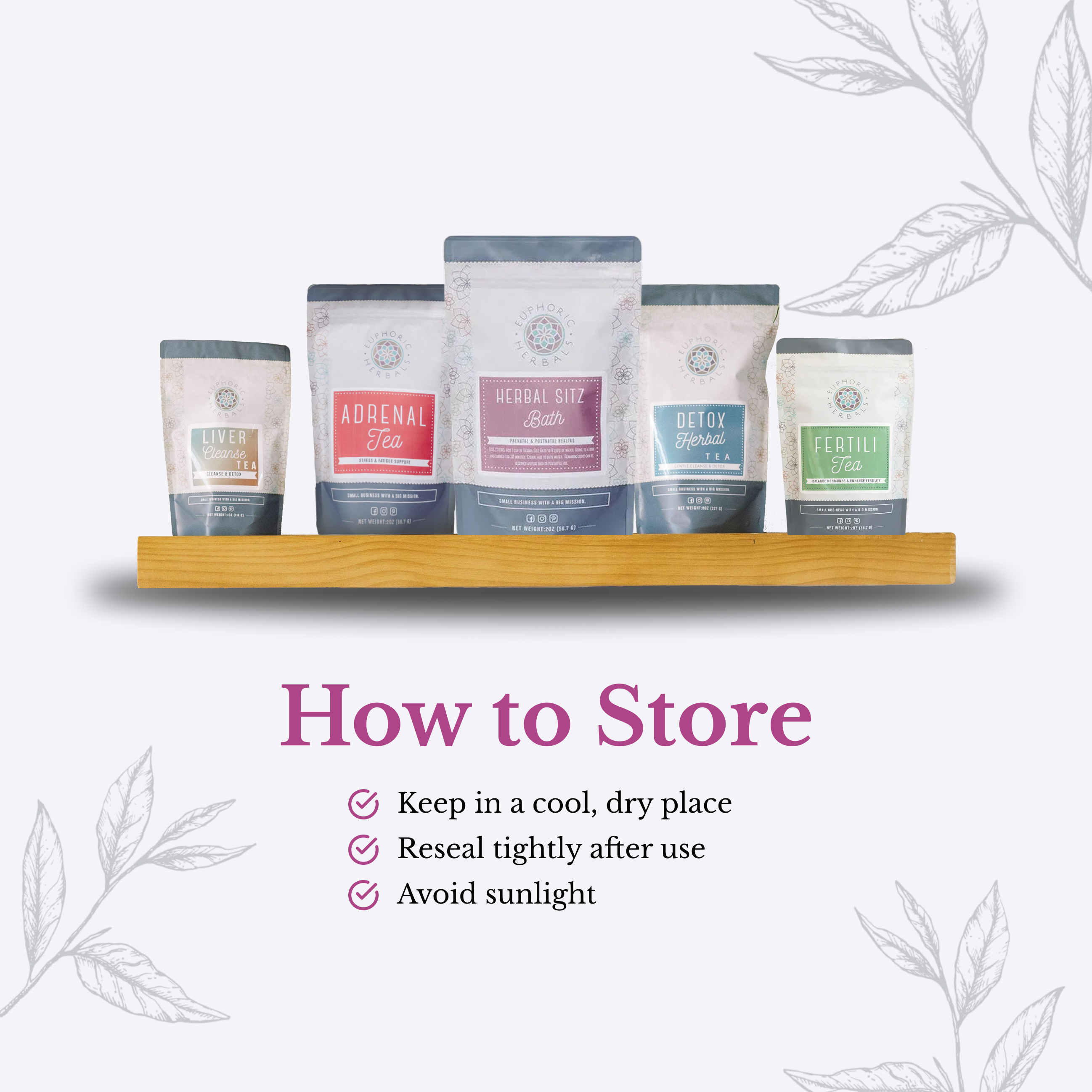 Herbal Sitz Bath Postpartum - 4oz - sitz bath for postpartum use by Euphoric Herbals