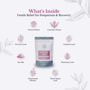 Herbal Sitz Bath Postpartum - 4oz - sitz bath for postpartum use by Euphoric Herbals