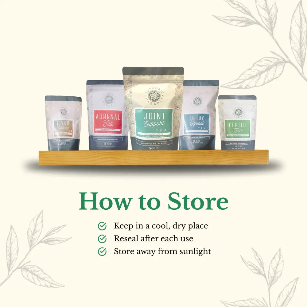 Joint Support Tea - TEA contains devil’s claw for inflammation and dandelion leaf toxins. This herbal infusion supports