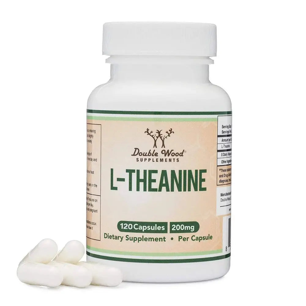 L-Theanine - Apothecary Double Wood Supplements capsules provide 200mg of amino acids per serving. This formula
