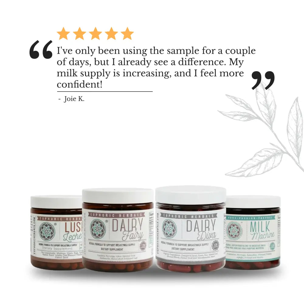 Lactation Supplement Sample - Apothecary samples include sixty capsules of herbal blends. These formulas contain key
