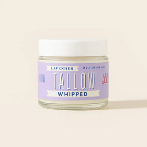 Lavender Whipped Tallow Moisturizer | Natural Beef Lotion - Apothecary whipped tallow contains pure beef and lavender.