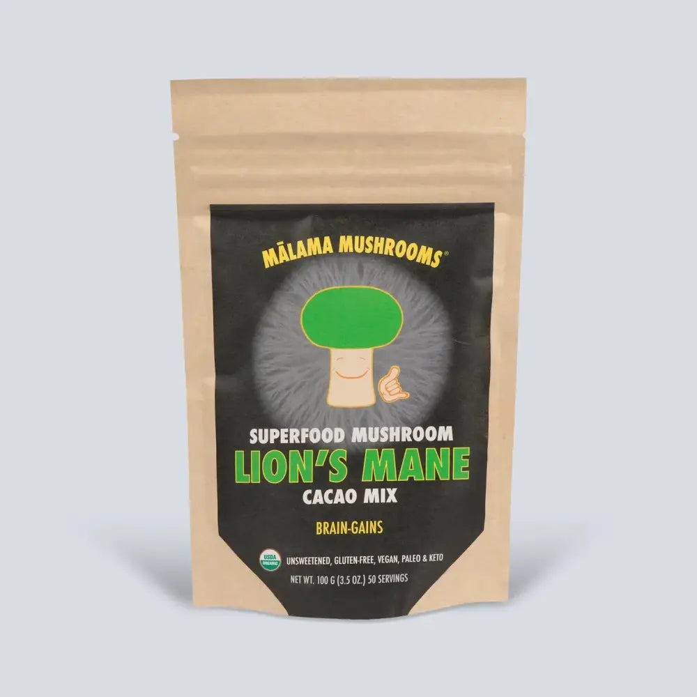 Lion’s Mane Mushroom Cacao Powder - Apothecary mane mushroom cacao mix contains organic fruiting body extract