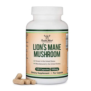Lion’s Mane Mushroom - Supplements mane mushroom supplements by Double Wood support brain health and cognitive