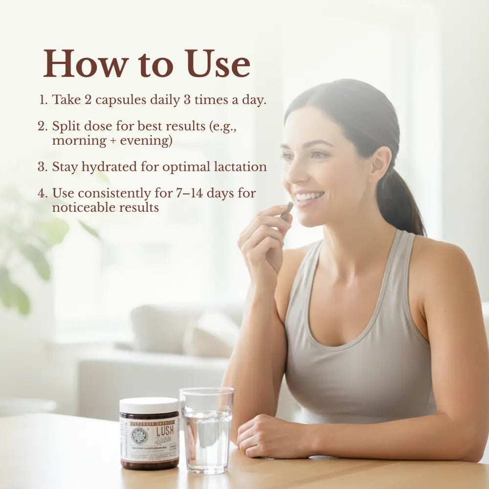 Lush Leche - Breastfeeding Supplement - Increase Milk Supply Boost naturally with premium herbal supplements.